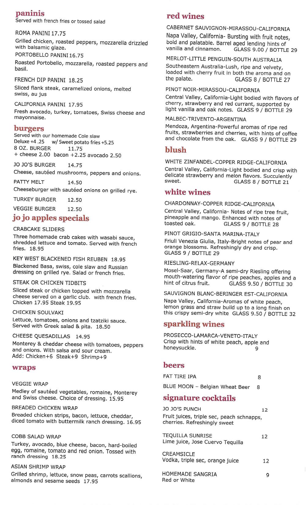 Dinner Menu - Page 2